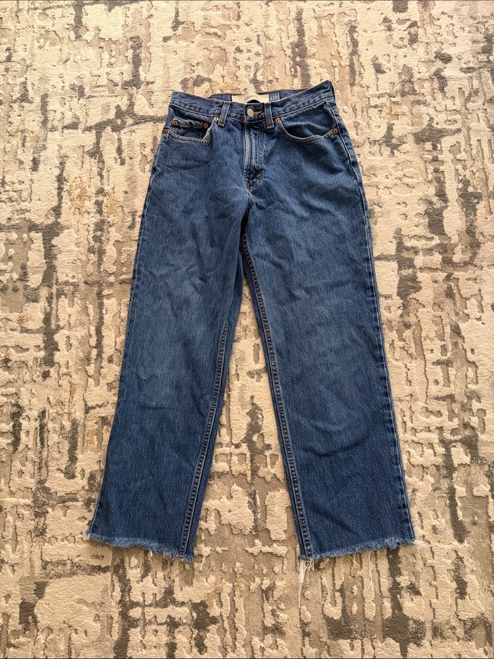 Gap Relaxed straight dark blue jeans